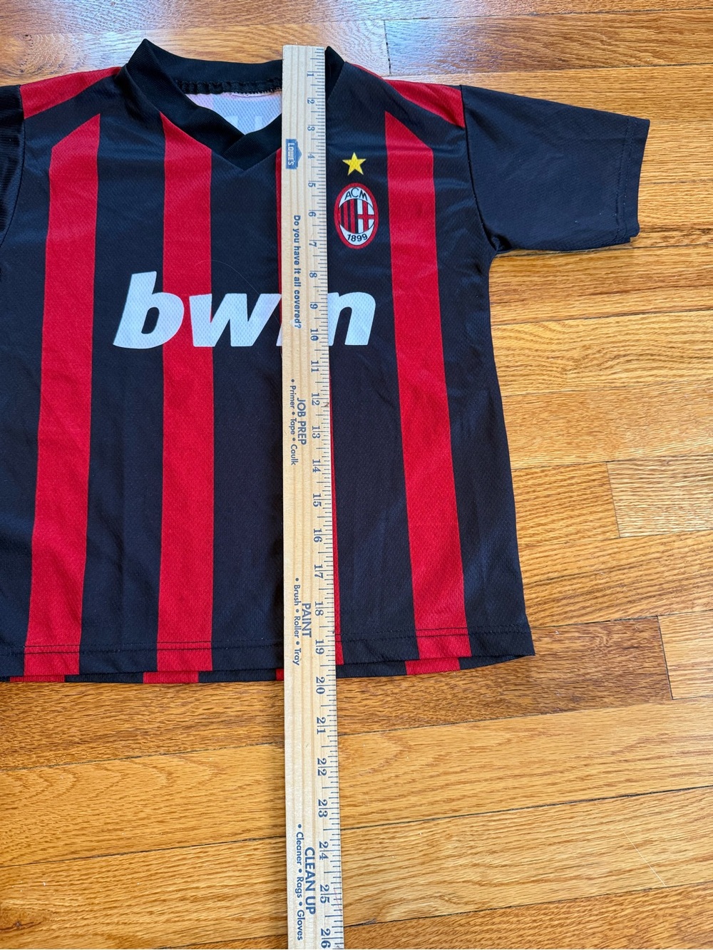 Ronaldinho AC Milan Youth Medium Soccer Football Retro Jersey 15x19 - Picture 7 of 7